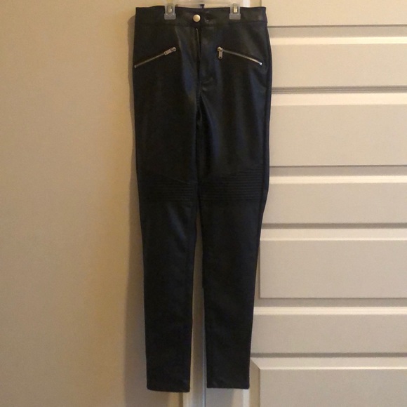 Black Leather Pants - Picture 1 of 3